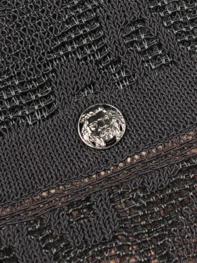 Pre-owned Chanel 1986-1988 Camellia Sailor Knitted Blouse In Black