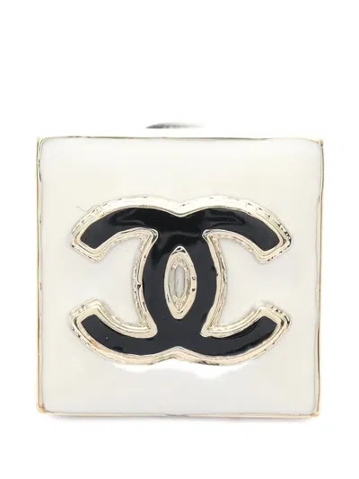 Pre-owned Chanel 1986~1988 Coco Mark Brooch In Gold