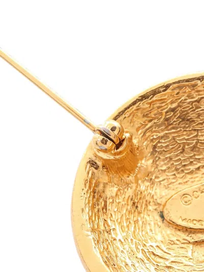 Pre-owned Chanel 1986-1988 Coco Mark Brooch In Gold