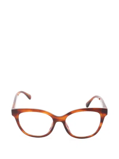 Pre-owned Chanel 1986-1988 Coco Mark Frame-glasses In Brown
