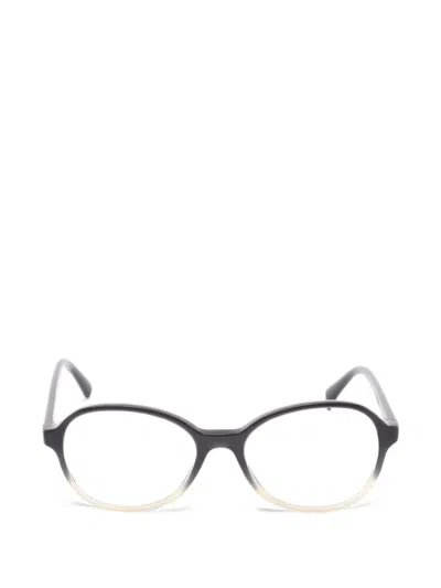 Pre-owned Chanel 1986-1988 Coco Mark Glasses In Black
