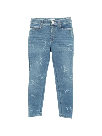 Pre-owned Chanel 1986-1988 Coco Mark Jeans In Blue