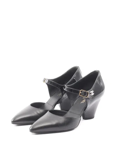 Pre-owned Chanel 1986-1988 Coco Mark Pumps In Black