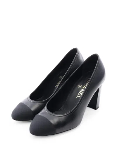 Pre-owned Chanel 1986-1988 Coco Mark Pumps In Black