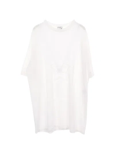 Pre-owned Chanel 1986-1988 Coco Mark Star T-shirt In White