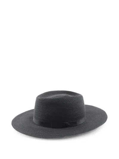 Pre-owned Chanel 1986-1988 Coco Mark Sun Hat In Black