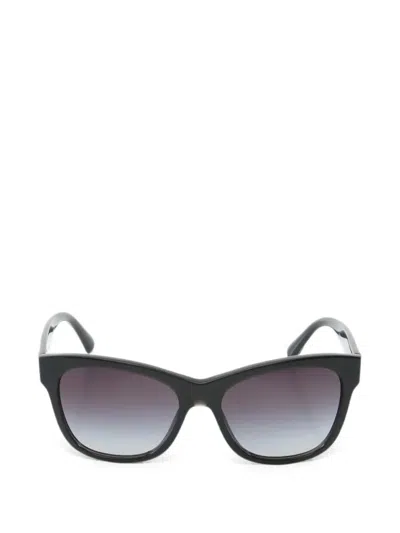Pre-owned Chanel 1986-1988 Coco Mark Sunglasses In Black