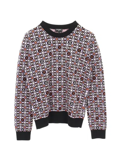 Pre-owned Chanel 1986-1988 Coco Mark Sweatshirt In Black