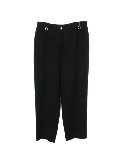 Pre-owned Chanel 1986-1988 Coco Mark Tapered Trousers In Black