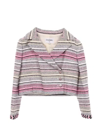 Pre-owned Chanel 1986-1988 Cocomark Button Jacket In Pink