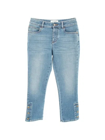 Pre-owned Chanel 1986-1988 Cocomark Button Jeans In Blue