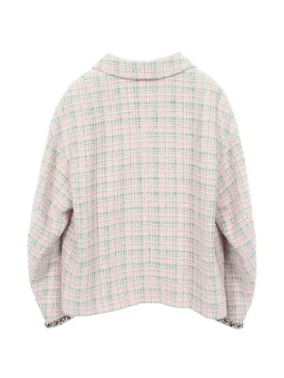 Pre-owned Chanel 1986-1988 Cocomark Check Tweed Jacket In Pink