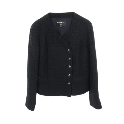 Pre-owned Chanel 1986-1988 Cocomark Tweed Jacket In Blue