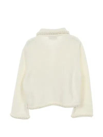 Pre-owned Chanel 1986-1988 Cocomark-button Jacket In White