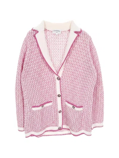 Pre-owned Chanel 1986-1988 Cotton Cardigan In Pink