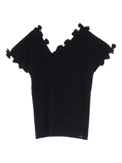 Pre-owned Chanel 1986~1988 Cotton Ribbon Top