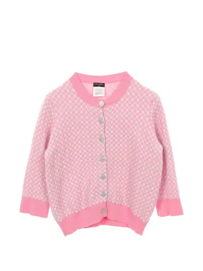 Pre-owned Chanel 1986-1988 Floral-pattern Cardigan In Pink