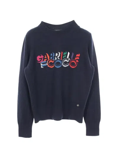 Pre-owned Chanel 1986-1988 Gabrielle Coco Sweater In Blue