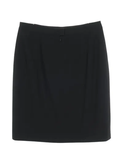 Pre-owned Chanel 1986-1988 Logo-button Mini Skirt In Black