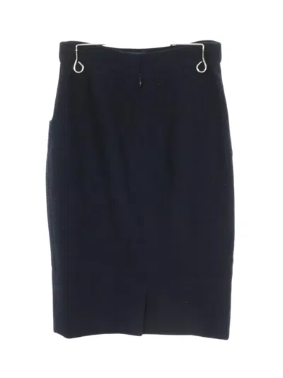 Pre-owned Chanel 1986-1988 Pile Skirt In Blue