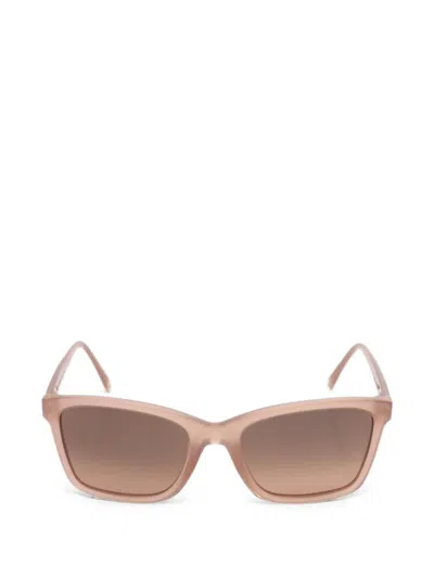 Pre-owned Chanel 1986-1988 Rectangle-frame Sunglasses In Pink