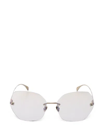 Pre-owned Chanel 1986-1988 Rimless Glasses In Gold