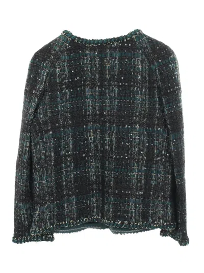 Pre-owned Chanel 1986-1988 Sequin-embellished Tweed Jacket In Black