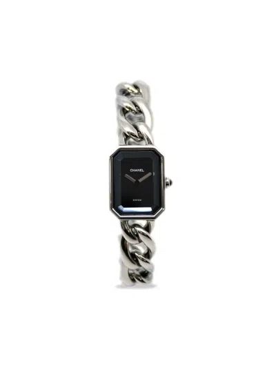 Pre-owned Chanel 1987  Première 20mm In Silver