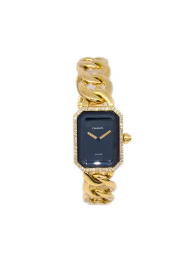 Pre-owned Chanel 1987 Quartz Premiere 20mm In 黑色