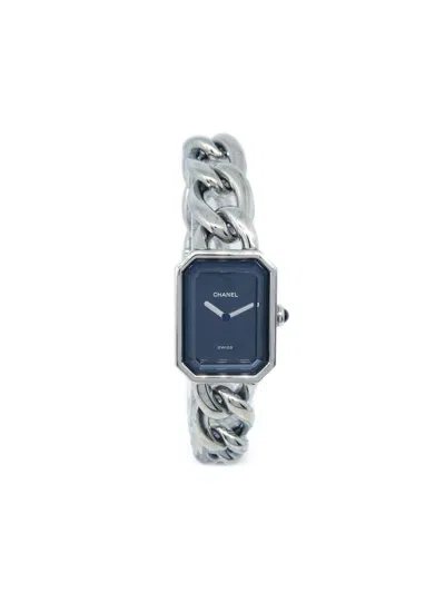 Pre-owned Chanel 1987 Quartz Premiere 20mm In Black