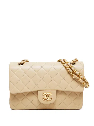 Pre-owned Chanel 1989-1991 Classic Flap Shoulder Bag In Neutral