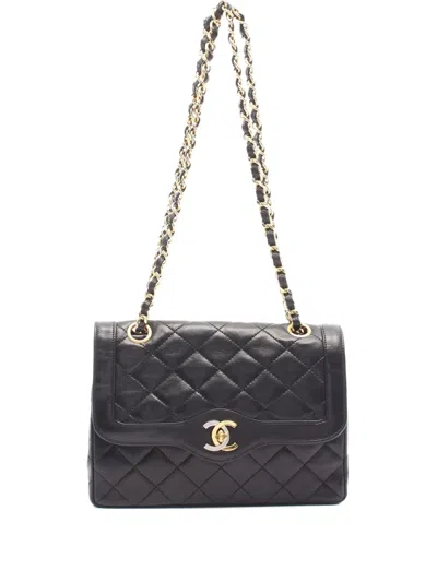 Pre-owned Chanel 1989-1991 Flap Shoulder Bag In Black