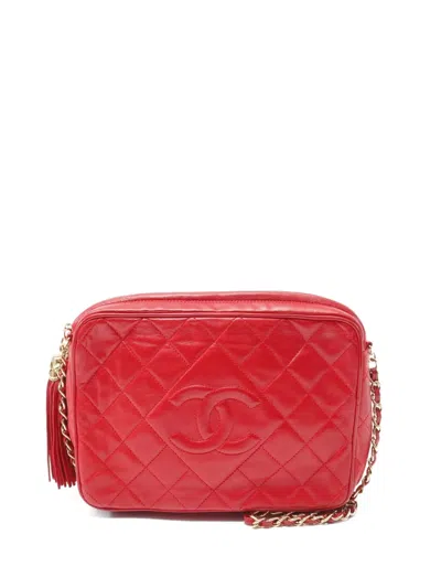 Pre-owned Chanel 1989-1991 Lnterlocking Cc-logo Cross Body Bag
