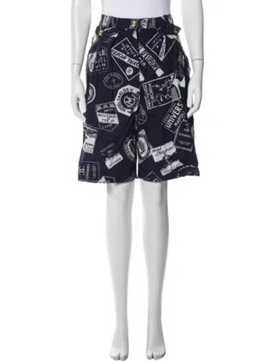Pre-owned Chanel 1989 Knee-length Shorts In Blue