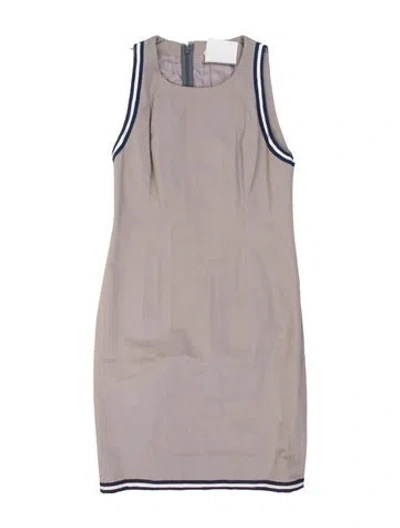 Pre-owned Chanel 1989 Mini Dress In Gray