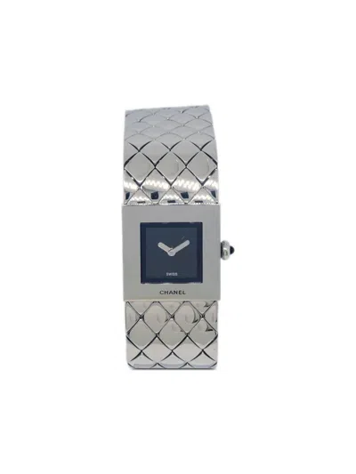 Pre-owned Chanel 1990-2000s  Matelassé 18mm In Blue