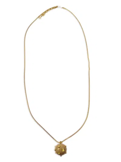 Pre-owned Chanel 1990-2000 Ball Pendant Necklace In Gold