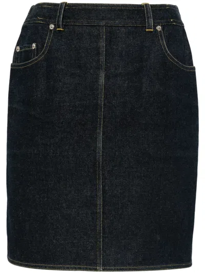 Pre-owned Chanel 1990-2000 Denim Skirt In Blue