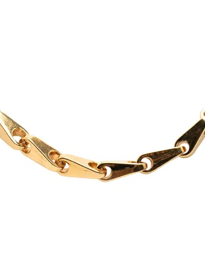 Pre-owned Chanel 1990-2000 Gold Plated Cc Pendant Necklace Costume Necklace