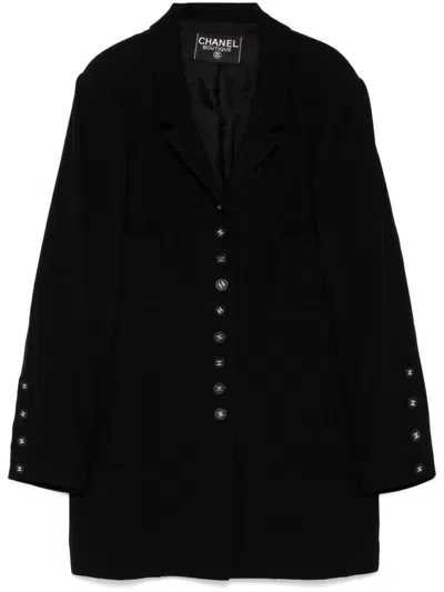 Pre-owned Chanel 1990-2000 Single-breasted Blazer In Black