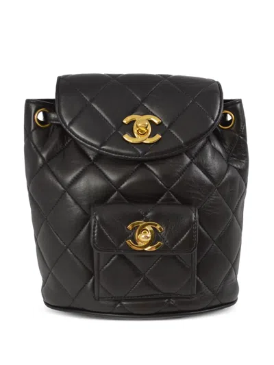 Pre-owned Chanel 1990-2000 Small Duma Backpack In 黑色