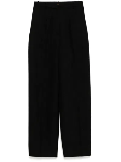 Pre-owned Chanel 1990-2000 Wool Trousers In 灰色