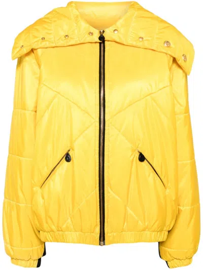 Pre-owned Chanel 1990-2000's Zipped Bomber Jacket In Yellow