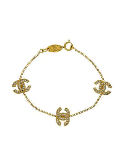 Pre-owned Chanel 1990-2000s Cc Bracelet In Gold