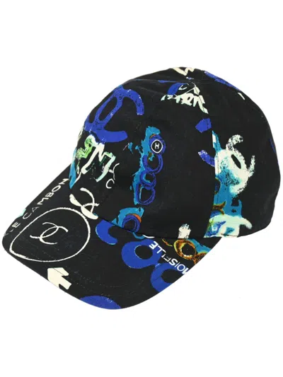 Pre-owned Chanel 1990-2000s Cc Cap In Black