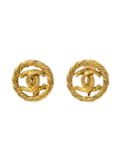 Pre-owned Chanel 1990-2000s Cc Clip-on Earrings