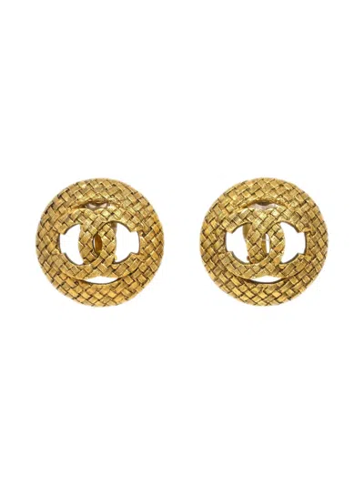 Pre-owned Chanel 1990-2000s Cc Clip-on Earrings
