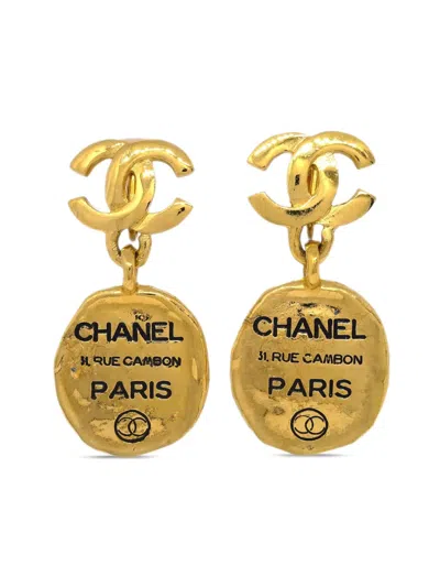 Pre-owned Chanel 1990-2000s Cc Clip-on Earrings