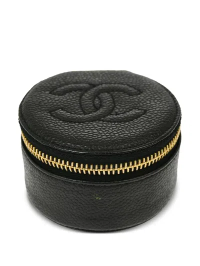 Pre-owned Chanel 1990-2000s Cc Jewellery Pouch In Black