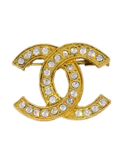 Pre-owned Chanel 1990-2000s Cc Logo Brooch